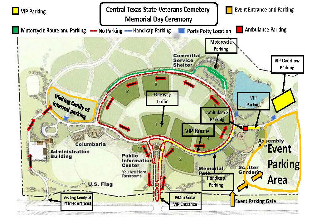 Event Map for Memorial Day